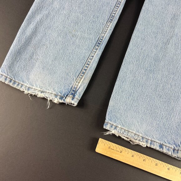 VTG 90s Levi's Silver Tab Jean Junior 28x30* Loose Blue Distressed Denim Tag 7Jr - Picture 11 of 16